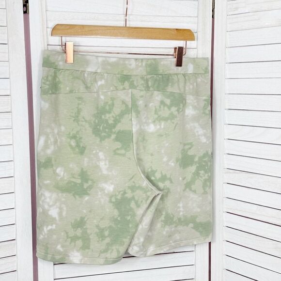 FLX Tie Dye Knit Leisure Shorts Sage Mint Green Medium - Picture 3 of 11